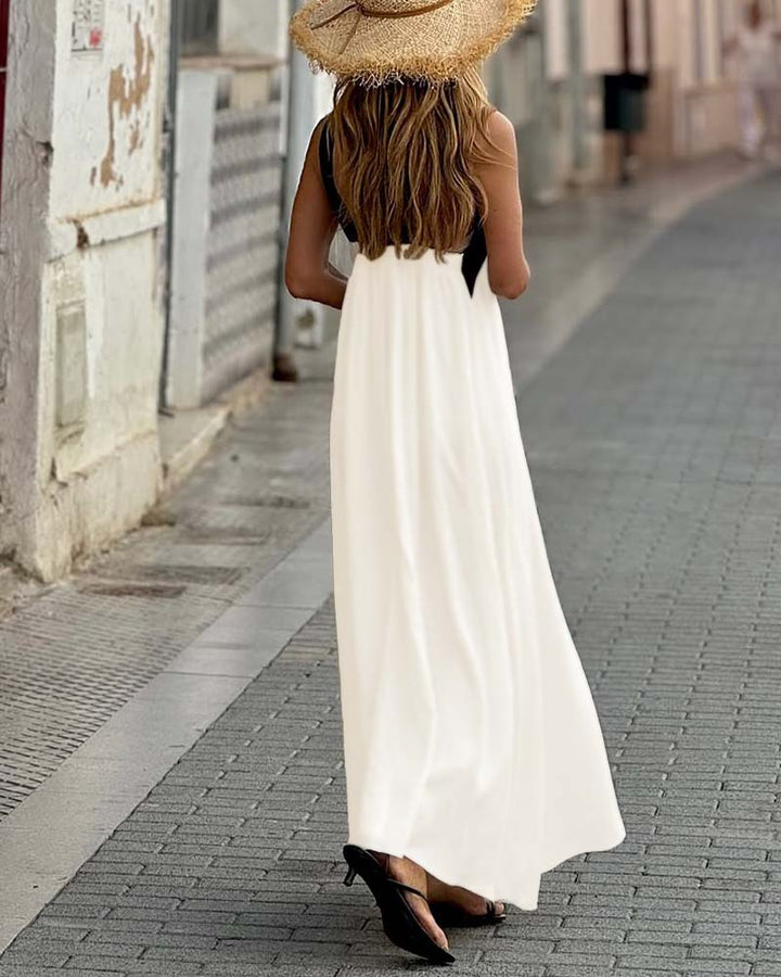 Morven – Crossover Halter Maxi Dress
