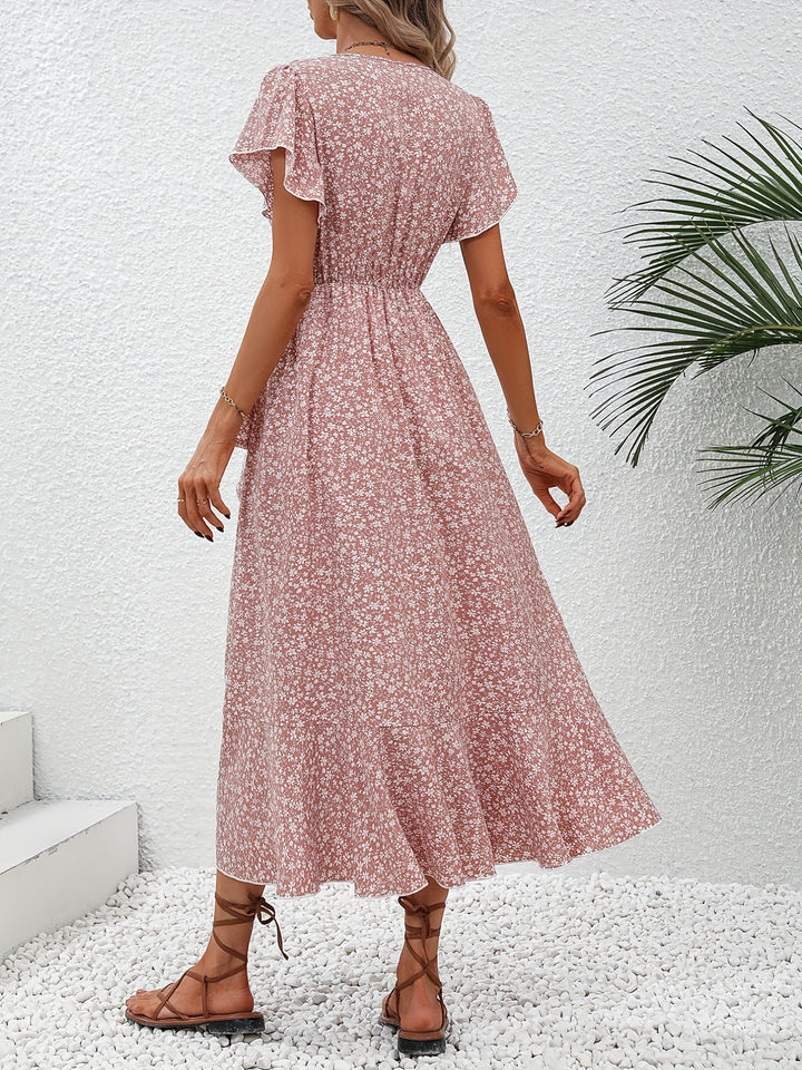 Ellen – Floral Wrap Midi Dress