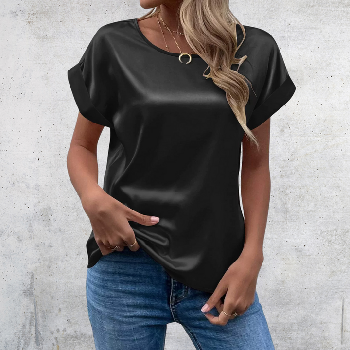 Mabel – Roll-Sleeve Blouse