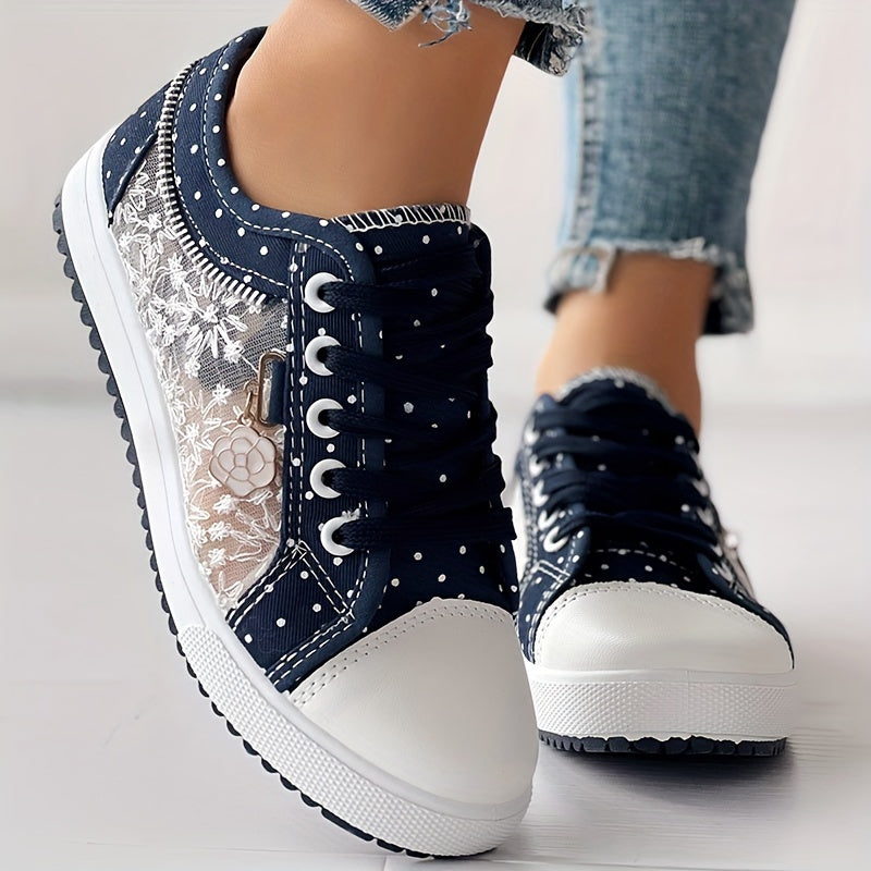 Ella – Lace Panel Sneakers