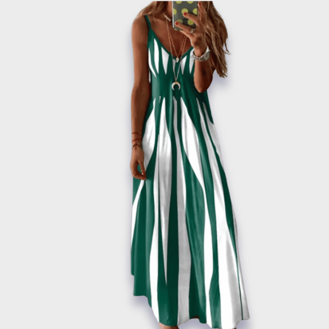 Blossom – Striped Sleeveless Maxi Dress