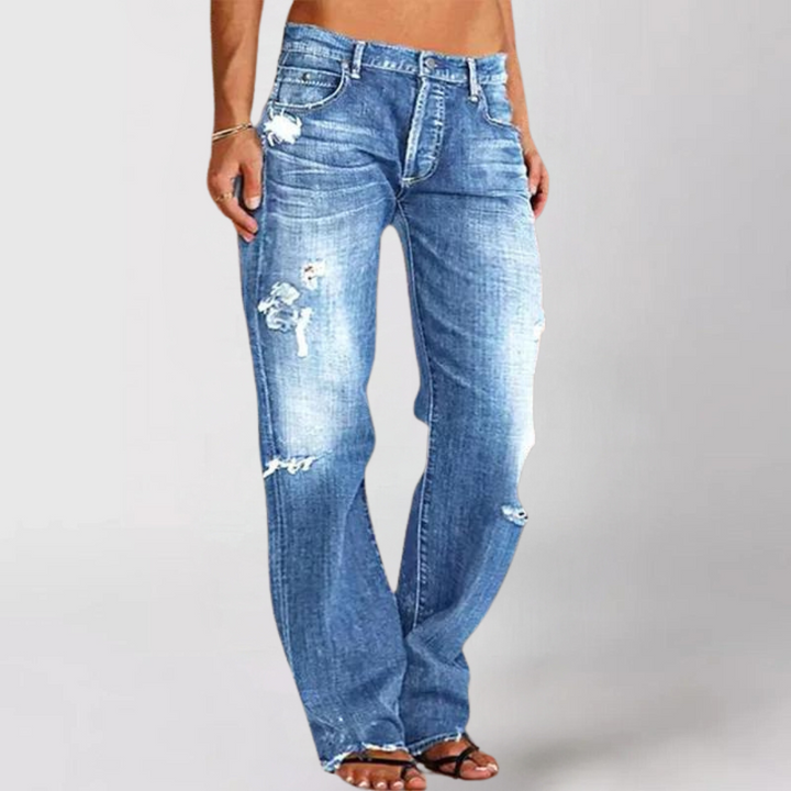Jenny – Distressed Flared Jeans