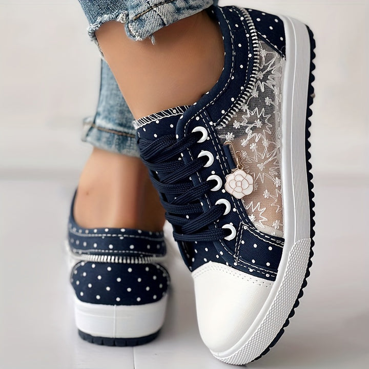 Ella – Lace Panel Sneakers