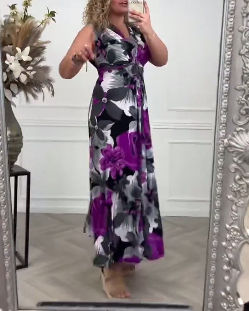 April – Floral Print Maxi Dress