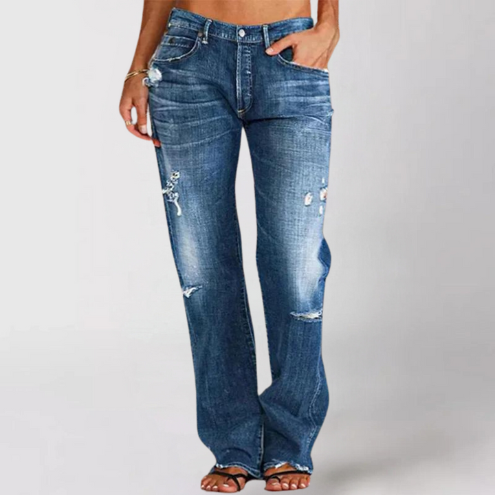 Jenny – Distressed Flared Jeans