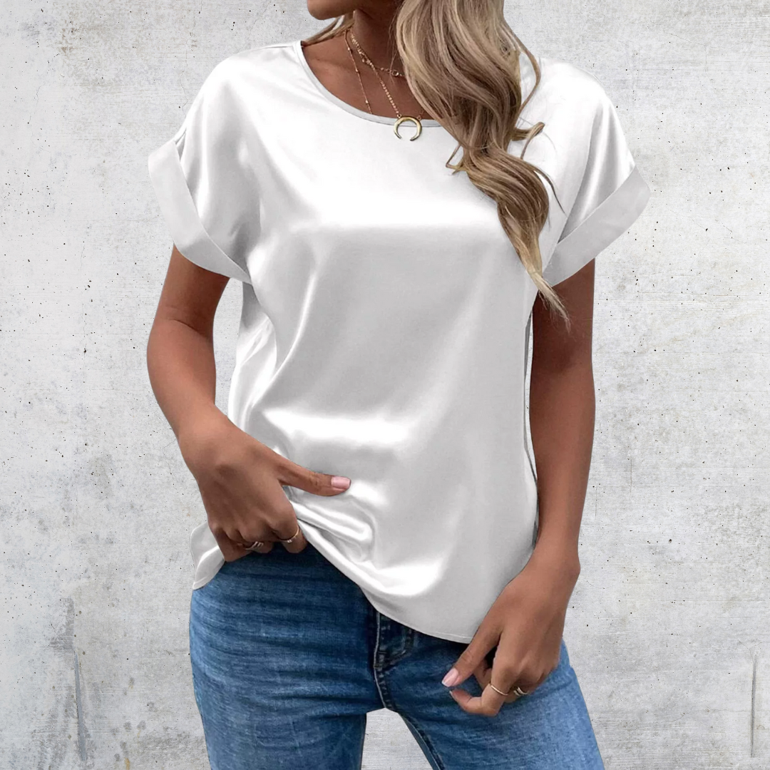 Mabel – Roll-Sleeve Blouse