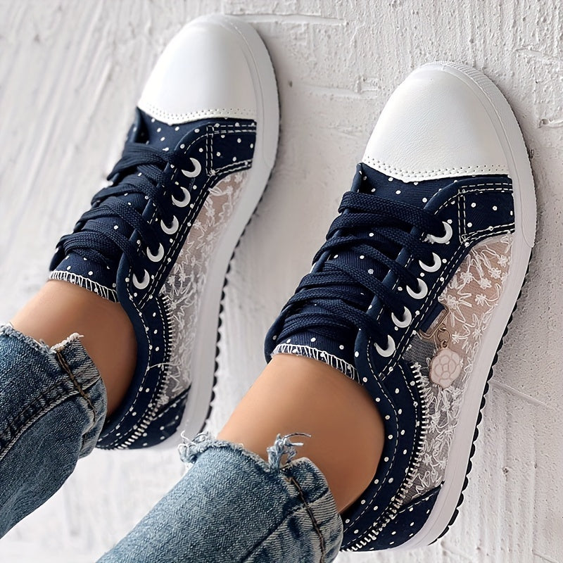 Ella – Lace Panel Sneakers