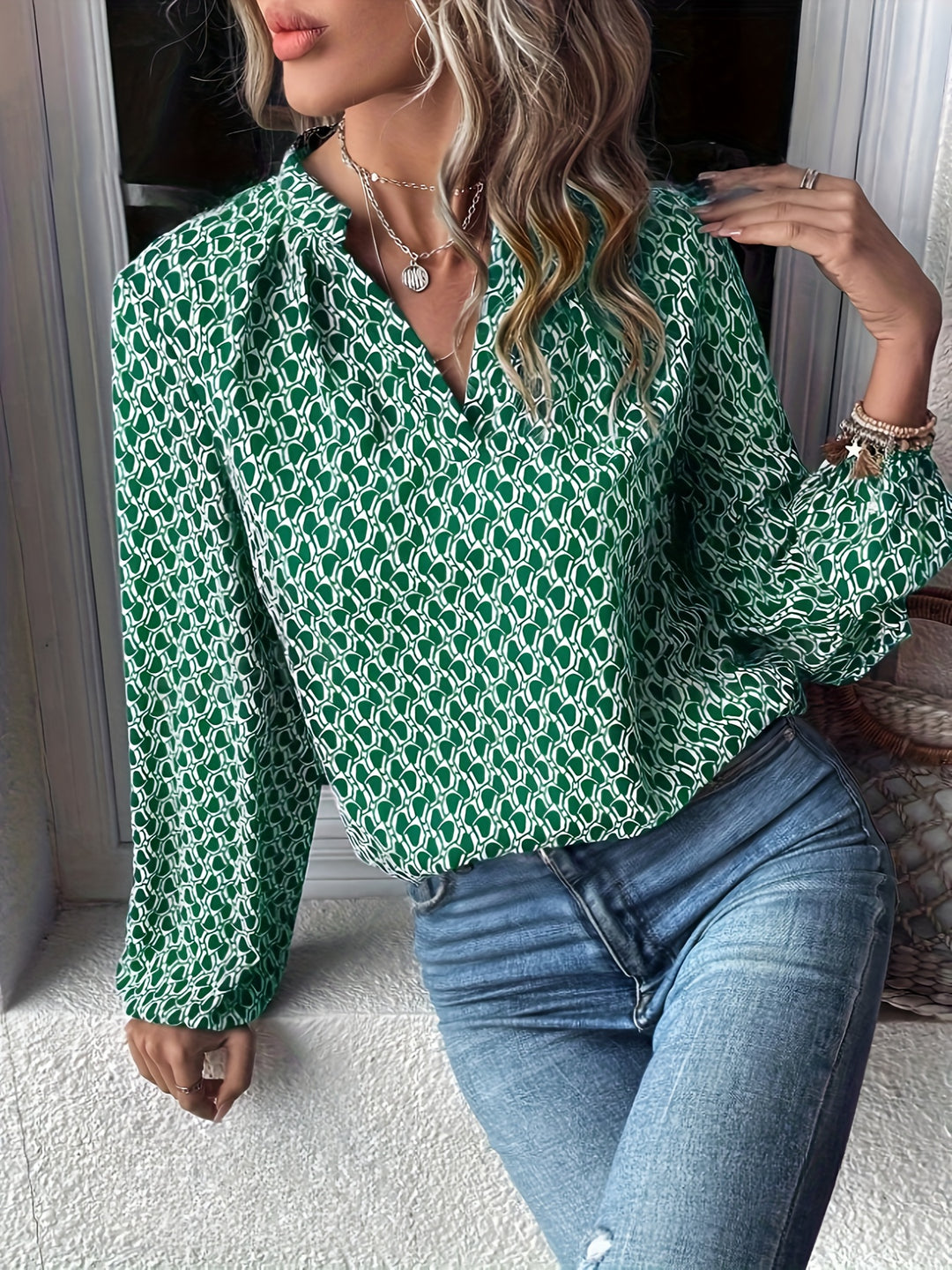 Harriet – Patterned Blouse