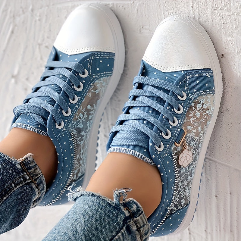 Ella – Lace Panel Sneakers