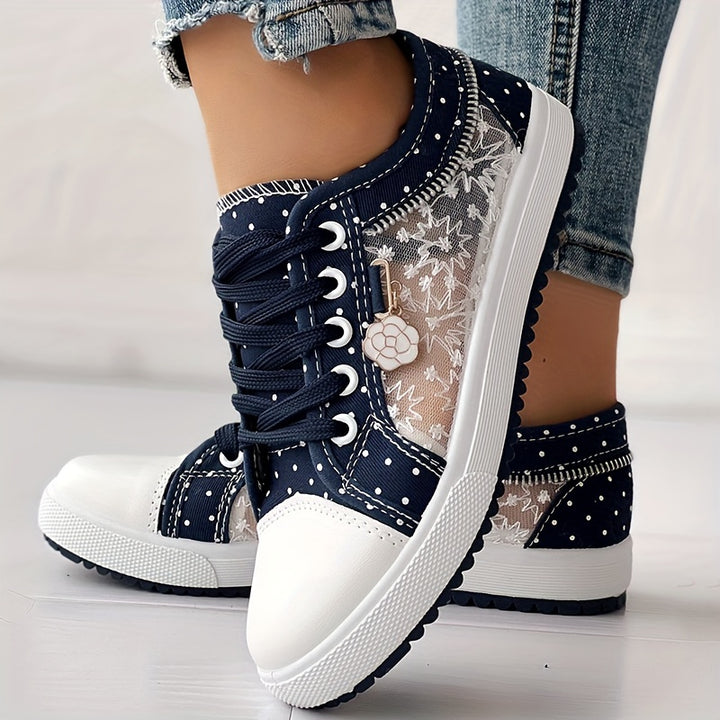 Ella – Lace Panel Sneakers