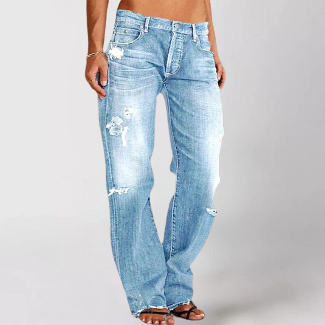 Jenny – Distressed Flared Jeans