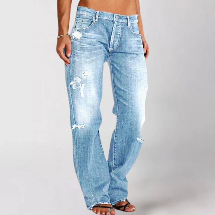 Jenny – Distressed Flared Jeans