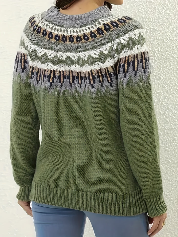 Holly - Cozy Fair Isle Knitted Pullover