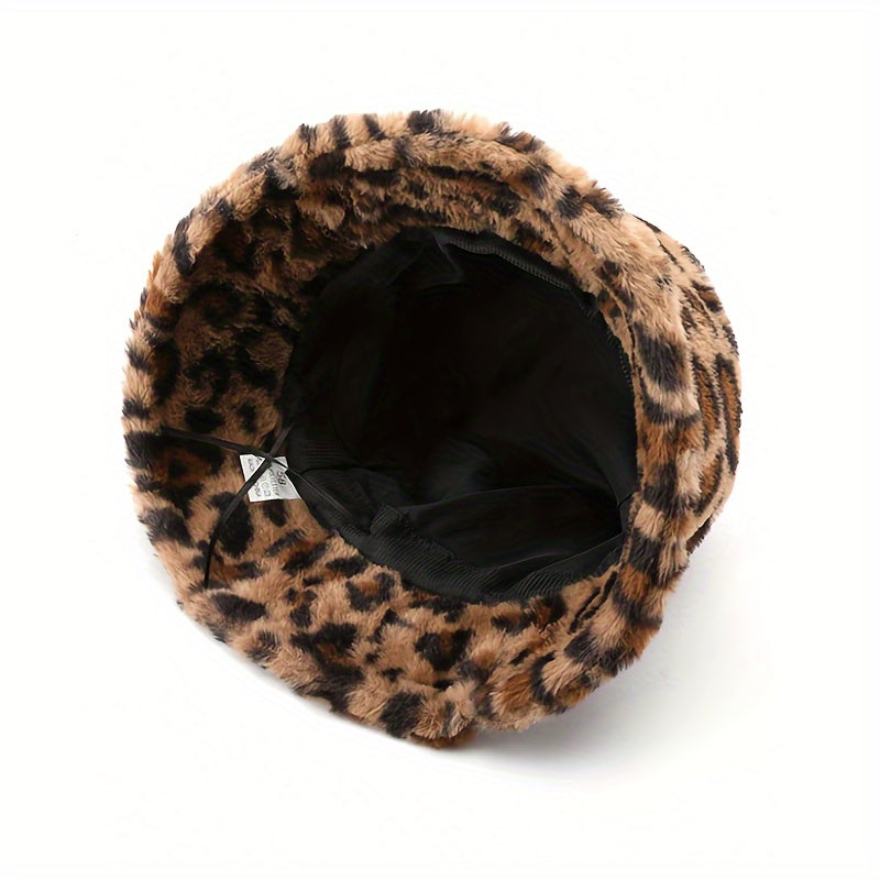 Mia - Cozy Leopard Print Bucket Hat