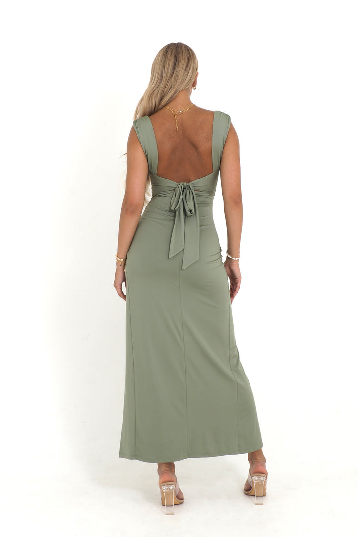 Princess – Ruched Split Maxi Dress