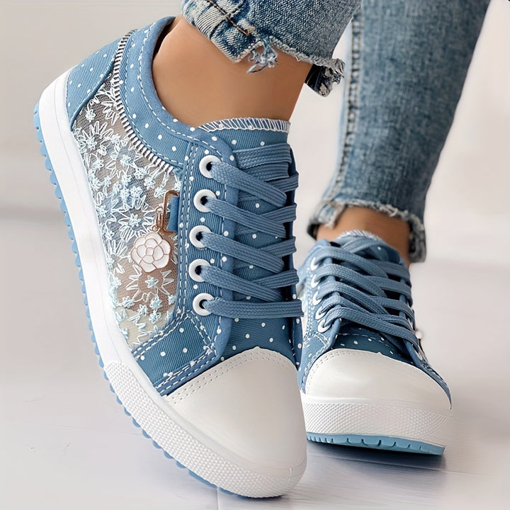 Ella – Lace Panel Sneakers