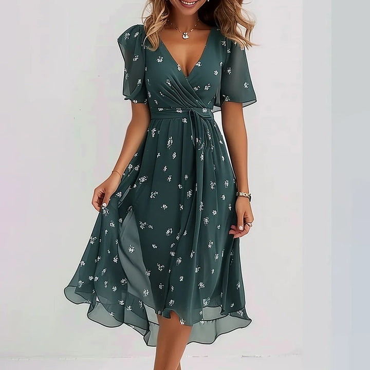 Farah – Wrap Front Midi Dress