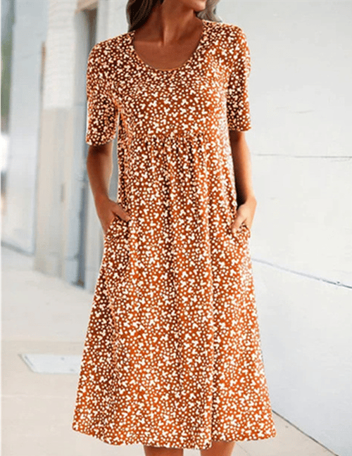 Hailee – Floral Pocket Midi Dress