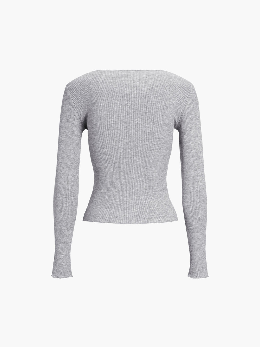 Janine – Ribbed Long-Sleeve Fitted Top