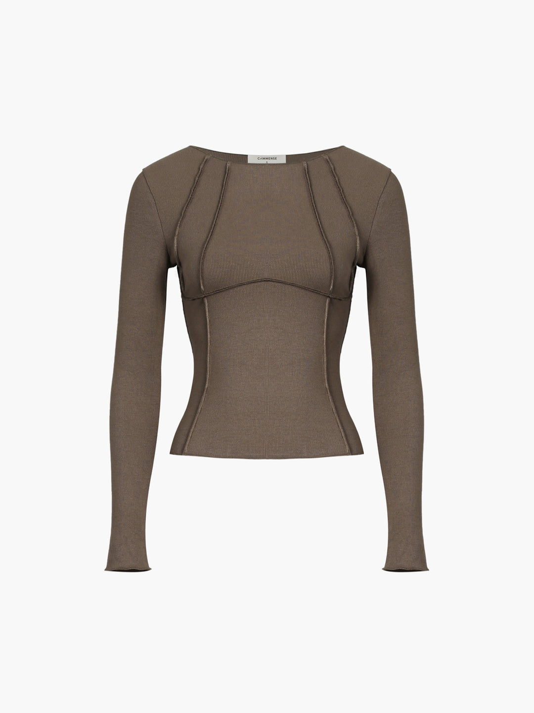 Janine – Ribbed Long-Sleeve Fitted Top