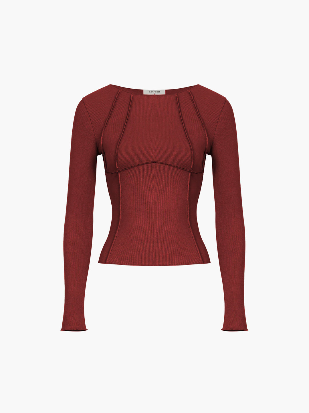 Janine – Ribbed Long-Sleeve Fitted Top