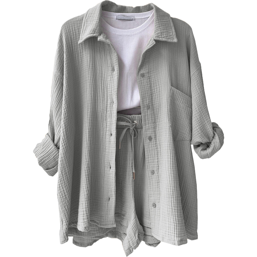 Blue – Textured Two-Piece Lounge Set