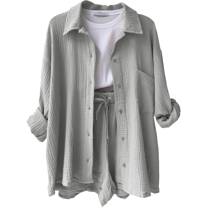 Blue – Textured Two-Piece Lounge Set