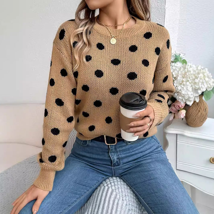 Nathalie – Polka Dot Knit Jumper