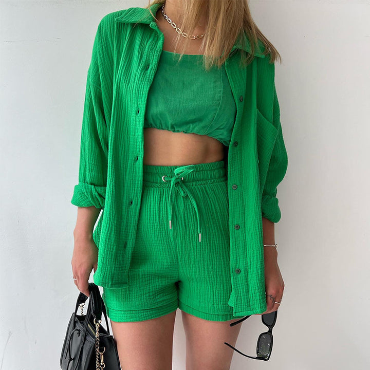 Blue – Textured Two-Piece Lounge Set