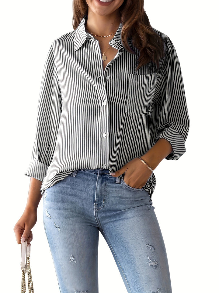Angel – Striped Button-Up Shirt