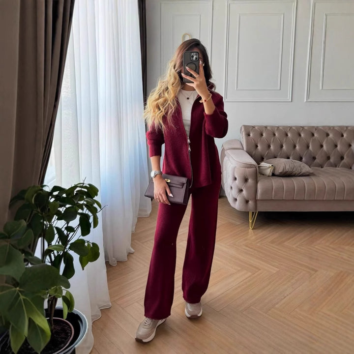 Melody – Zip-Up Knit Loungewear Set