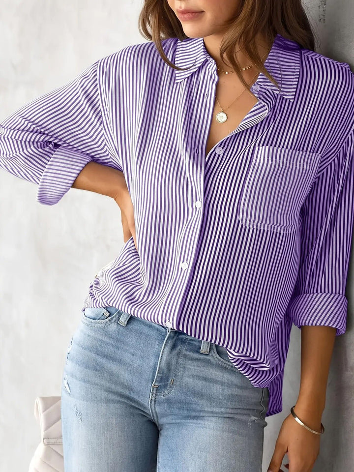 Angel – Striped Button-Up Shirt