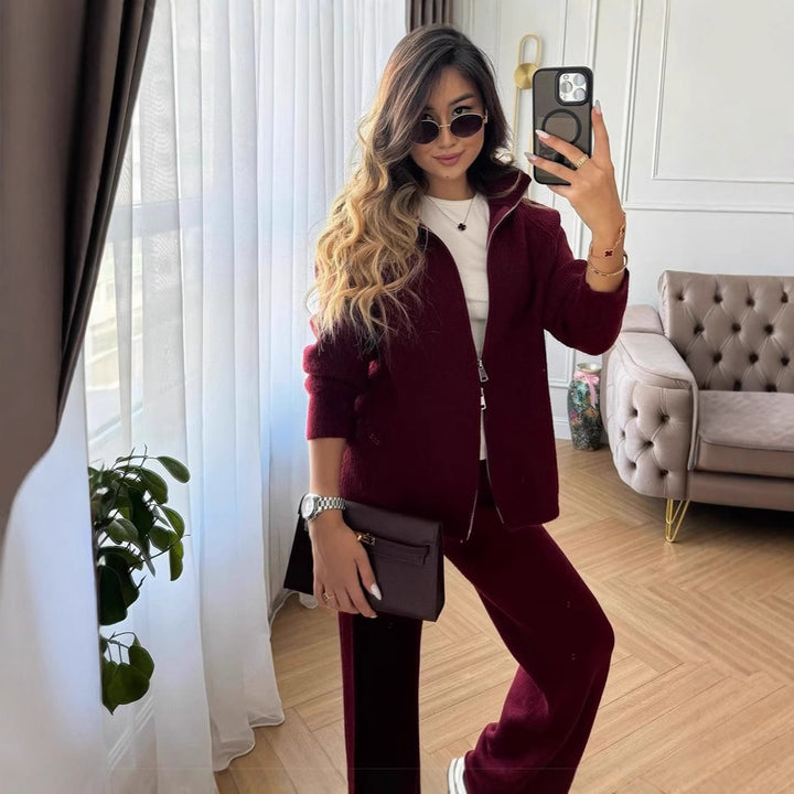 Melody – Zip-Up Knit Loungewear Set