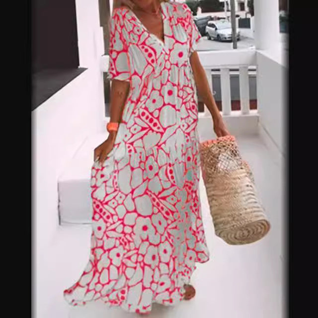 Ffion – Printed Flowy Maxi Dress