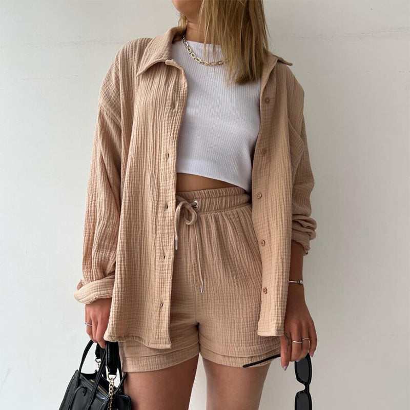 Blue – Textured Two-Piece Lounge Set