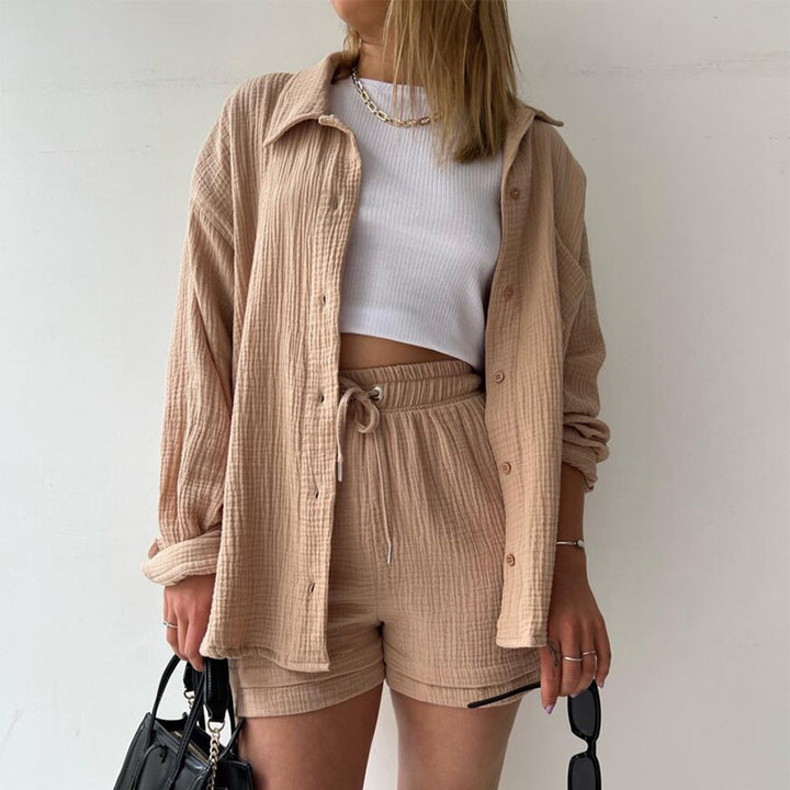 Blue – Textured Two-Piece Lounge Set