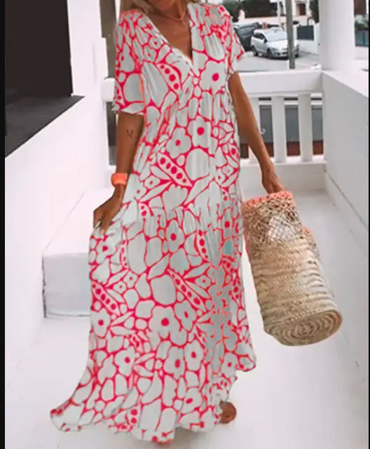 Ffion – Printed Flowy Maxi Dress
