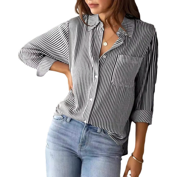 Angel – Striped Button-Up Shirt