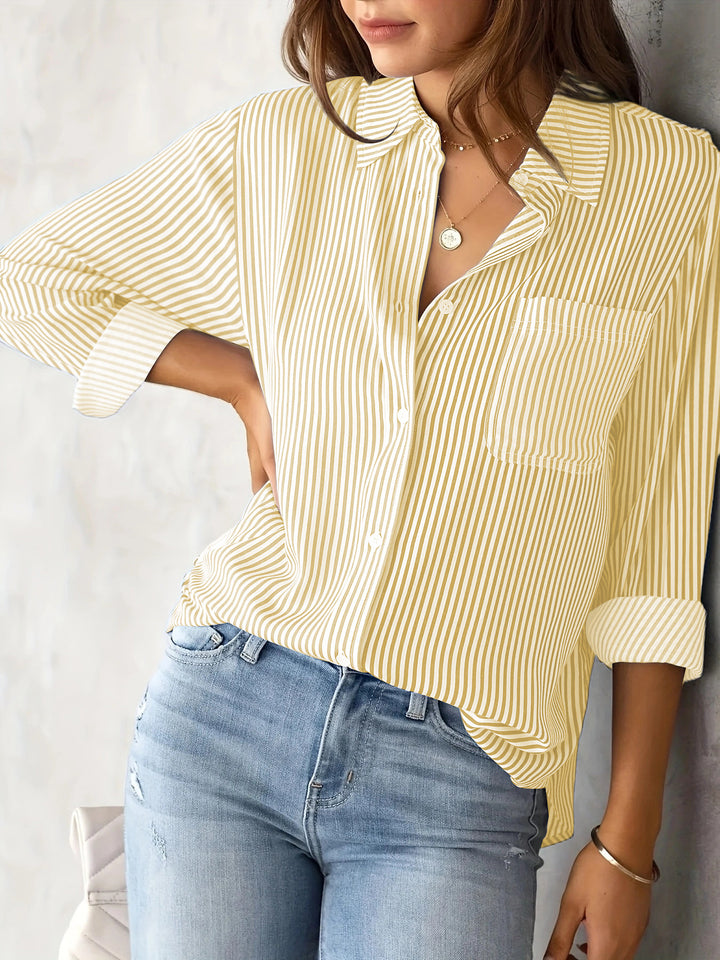 Angel – Striped Button-Up Shirt