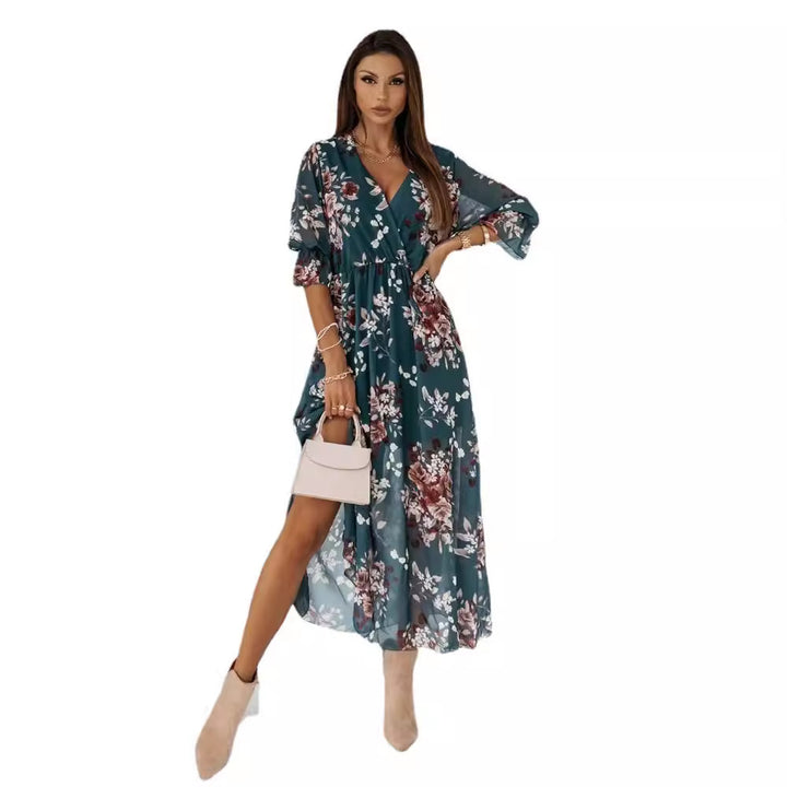 Fenella – Floral Wrap Midi Dress