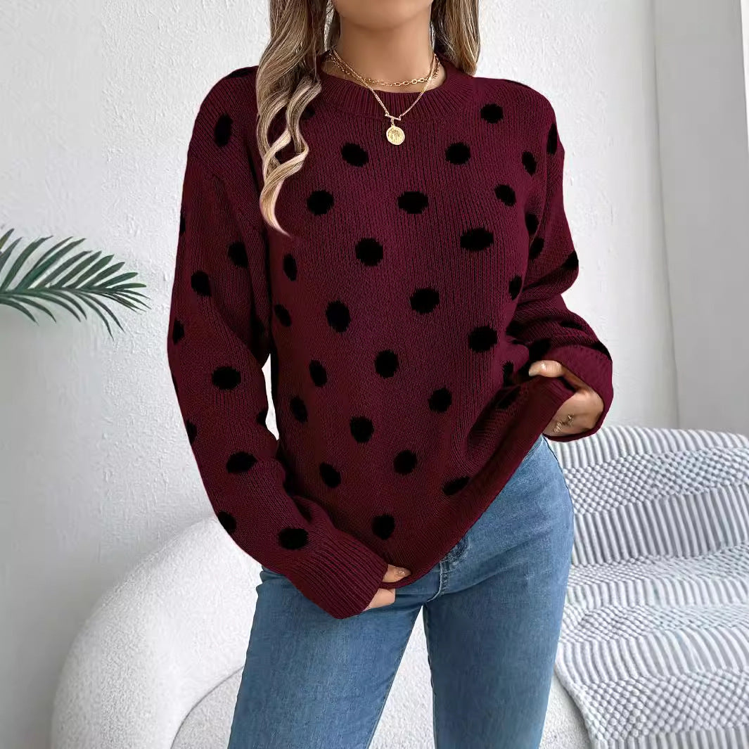 Nathalie – Polka Dot Knit Jumper