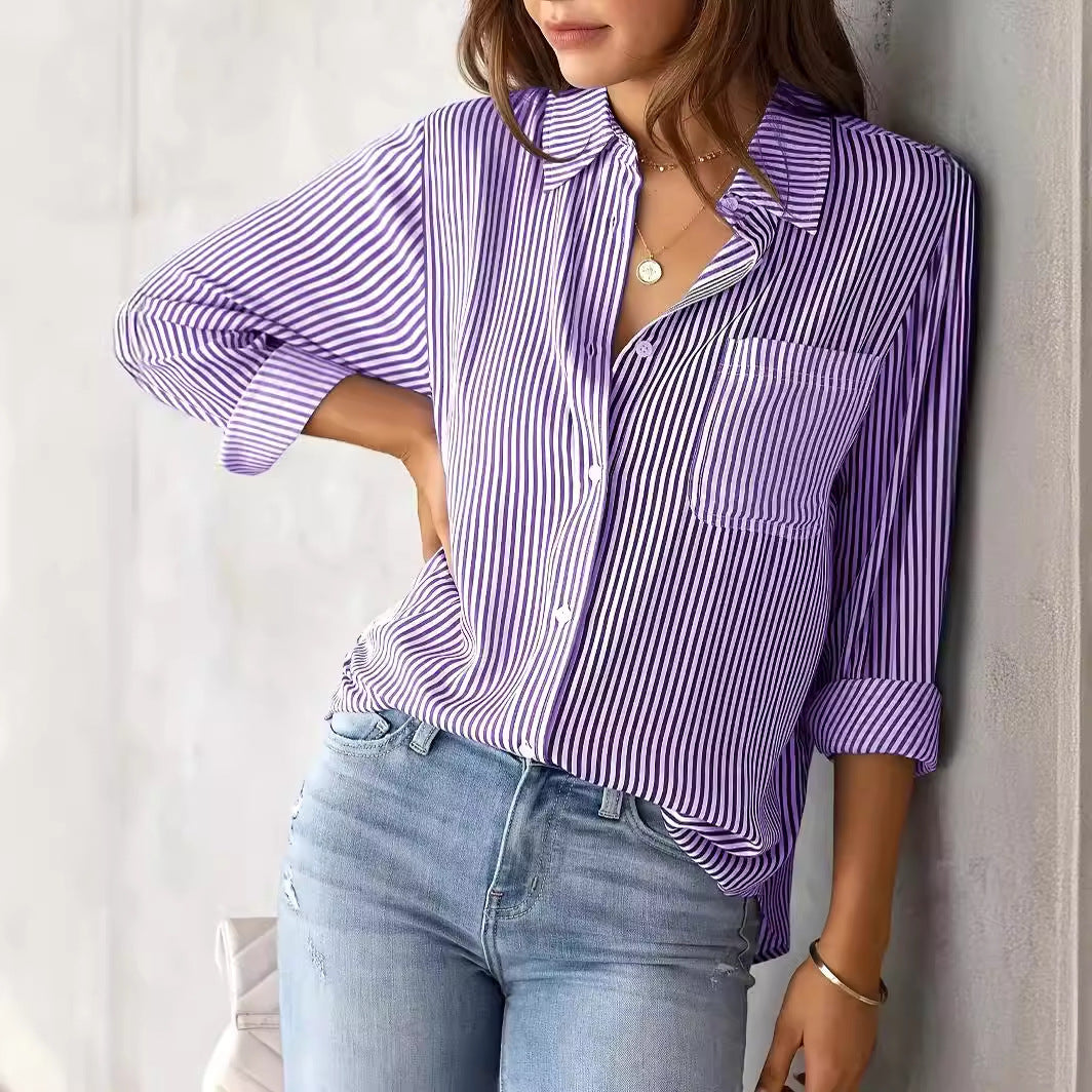 Angel – Striped Button-Up Shirt