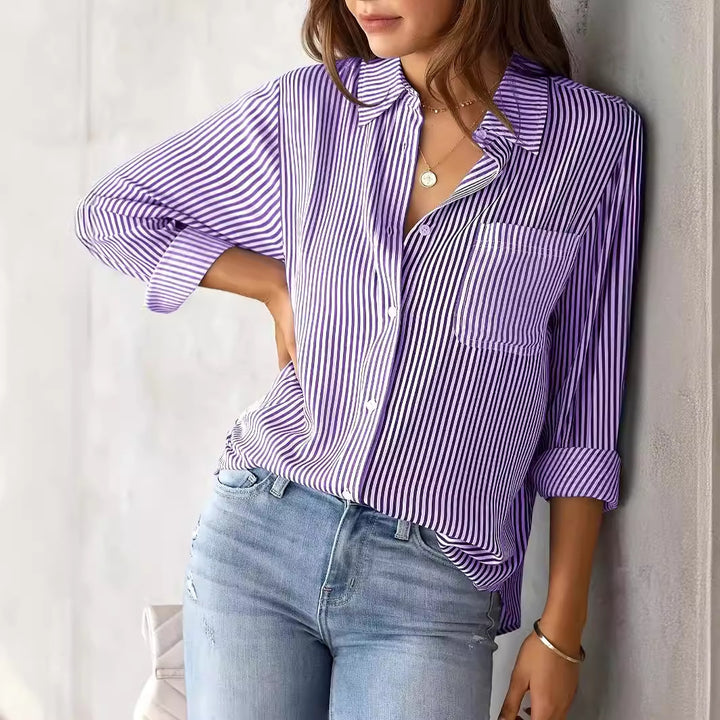 Angel – Striped Button-Up Shirt