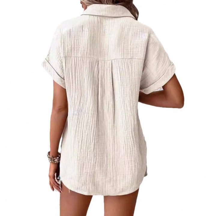 Amilia – Textured Button-Up Shirt