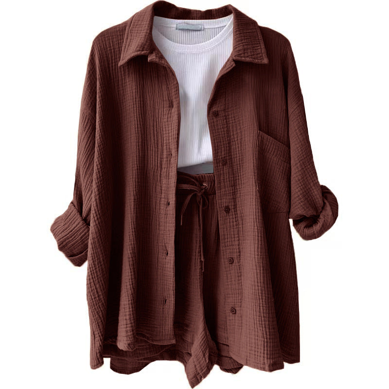 Blue – Textured Two-Piece Lounge Set