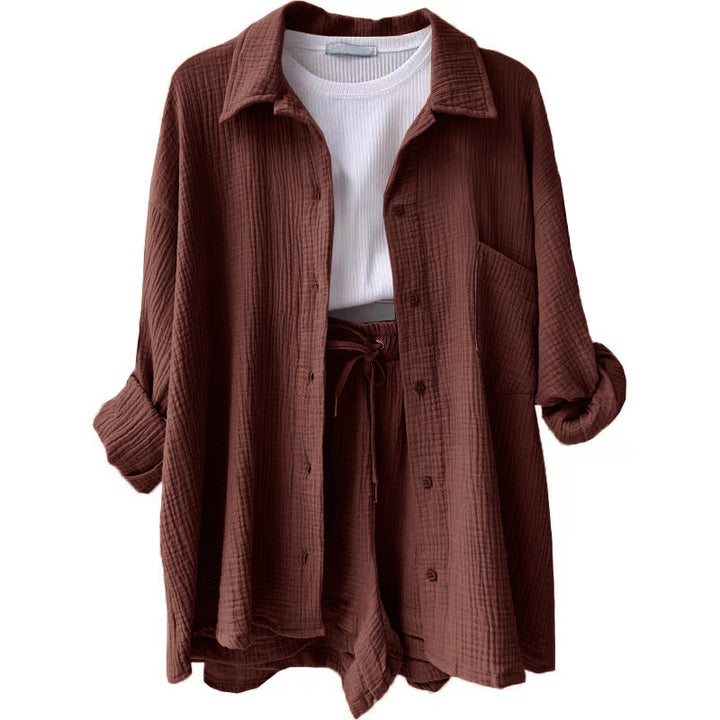 Blue – Textured Two-Piece Lounge Set