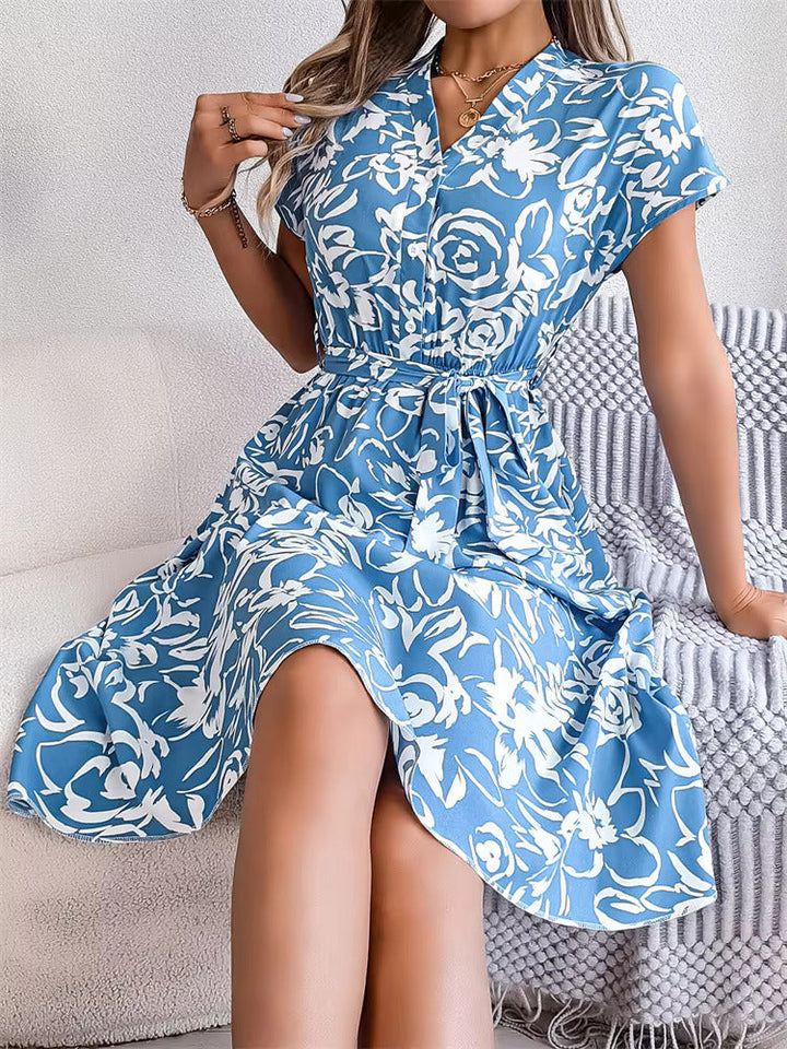 Aayah – Floral Button-Up Midi Dress
