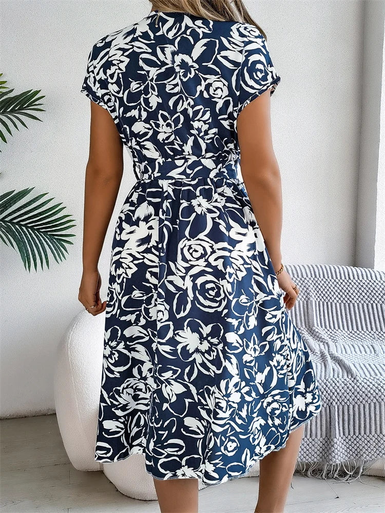 Aayah – Floral Button-Up Midi Dress