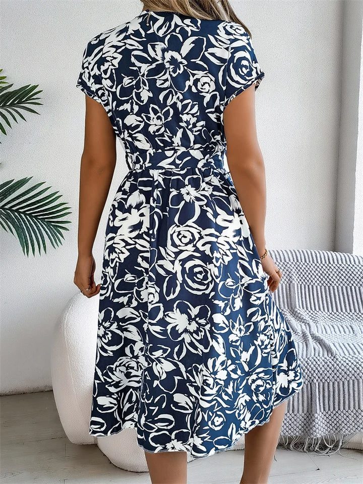 Aayah – Floral Button-Up Midi Dress