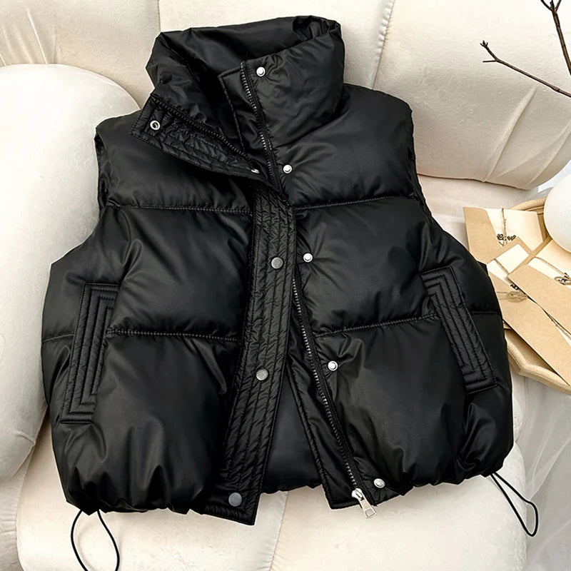 Carmen – Puffer Gilet with High Collar